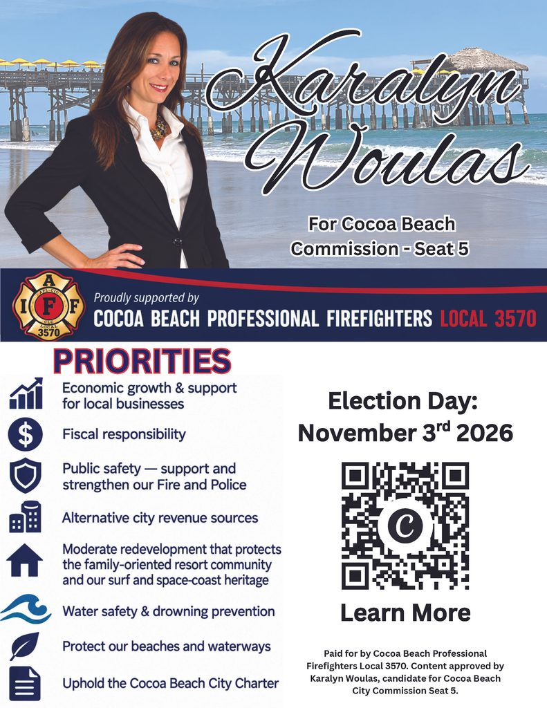 Cocoa Beach Professional Firefighters Local 3570 Support Karalyn Woulas for Seat 5 Image